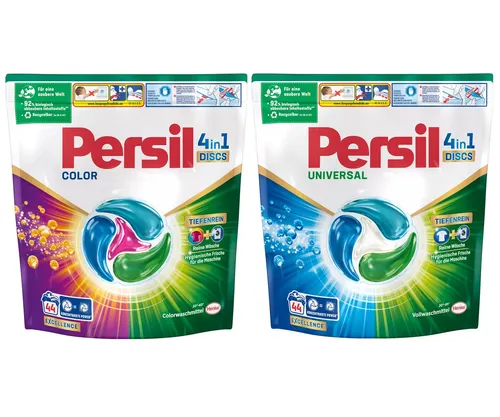 Persil 1x Persil Discs Universal 44WL & 1x Discs Color 44WL Vollwaschmittel