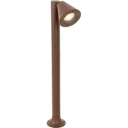 Qazqa Modern Moderner Außenpfosten rostbraun 60 cm IP44 - Pfostenlichter für den Außenbereich, dimmbar mit GU10 Fassung und IP44 Schutz, ideal für stilvolle Gartenbeleuchtung.