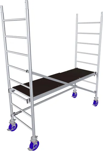 Krause Fahrgerüst MONTO ProTec Aluminium 2,90 m - Robustes Aluminiumgerüst für sicheres Arbeiten in Höhen bis 2,90 m, ideal für Handwerker und DIY-Projekte.