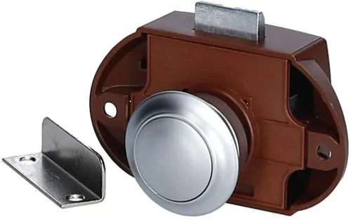 Push Lock Komplettset, chrom-matt