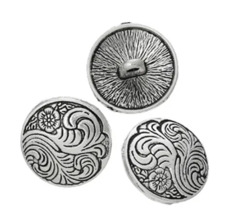 Stück Metallknöpfe 17mm antik silber Knöpfe Knopf Öseknöpfe Keltik-Muster 15