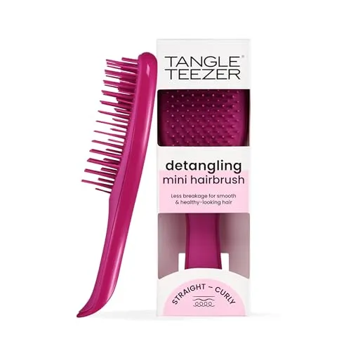 Tangle Teezer Ultimate Detangler Klein– Für Nasses & Trockenes Haar – Entwirrungsbürste für Alle Haartypen – geeignet Haarbürste für Kinder & auf Reisen – Himbeere Pink