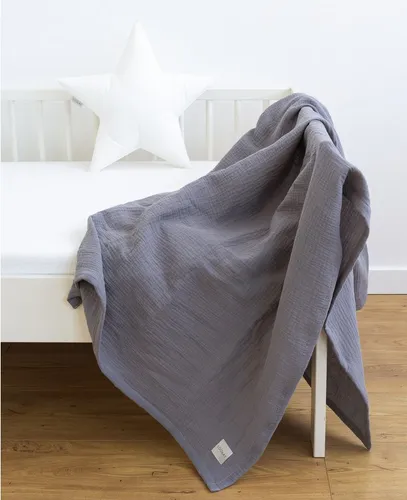 Babydecke Baumwolle MUSSELIN Decke Tuch Sommerdecke 95x95 120x120 150x200 cm, Loolay, Babytragetuch, Strandtuch, Kuscheldecke schützt und spendet Wärme