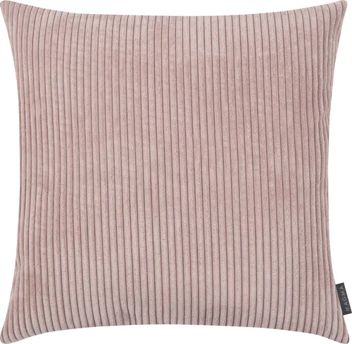 MAGMA Dekokissenhülle Shara Rose 60x60 cm - Kissenhülle in verschiedenen Farben, aus kuscheligem Flausch-Cord, waschbar bei 30°C und mit praktischem Reißverschluss für einfache Handhabung.