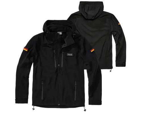 BWuM Outdoorjacke BWuM Tactical Softshell Jacke + Patch & Flaggen