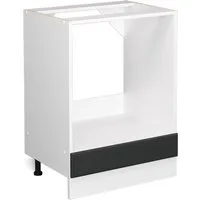 Vicco Herdumbauschrank R-Line Anthrazit Landhaus/Weiß 60 cm