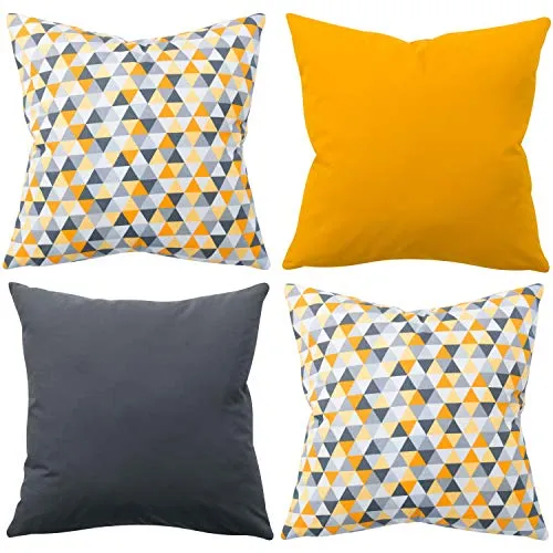 Amilian Dekokissen 4er Set in orange von Amilian