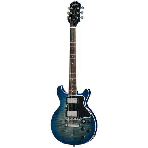 Epiphone Les Paul Special DC Fig OceanW – E-Gitarre - Double Cutaway E-Gitarre mit Mahagoni-Korpus und AAA figured Maple-Decke. Ausgestattet mit ProBucker Humbuckern für vielseitige Klänge. Inklusive Premium Gigbag – ideal für Musiker!