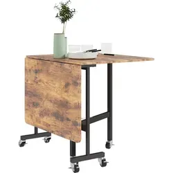 HOMCOM Klappbarer Esstisch mit Rollen für 4-6 Personen