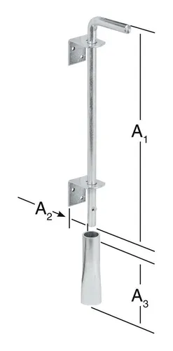 Vormann Bodenschieber 400 x 65 x 150 mit Rohr und 2 Winkel verzinkt - 000088005Z