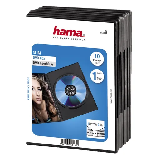 HAMA Slim DVD-Leerhüllen Schwarz