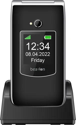 Bea-fon SL605 Mobiltelefon schwarz IP54 - Klapp-Handy mit IP54 Schutz, ideal für Outdoor-Nutzung, 2,4 Zoll Display, Bluetooth und Freisprechfunktion.