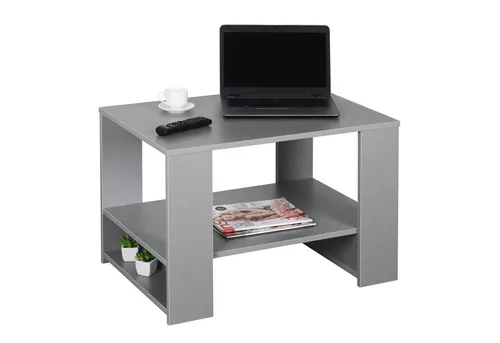 RICOO Wohnzimmertisch WM090-PL - Beistelltisch mit großflächigem Ablagefach, ideal für Wohnzimmer oder Schlafzimmer. Modernes Design mit selbstklebenden Filzgleitern zum Bodenschutz.