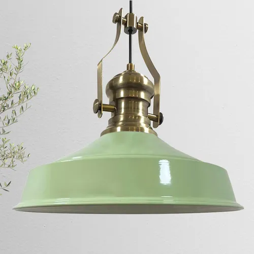 bamyum Neo-Asletl Hängelampe Industrial Ø41 cm in grün von Bamyum