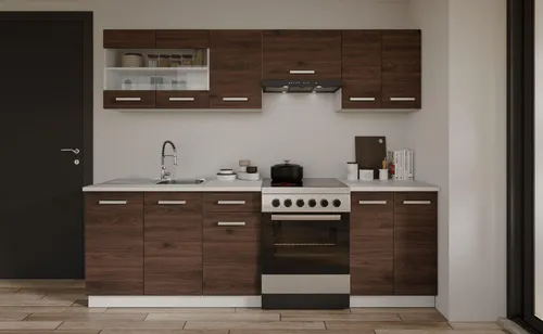 Küche Robby 240 cm Küchenzeile Küchenblock Singleküche Einbauküche