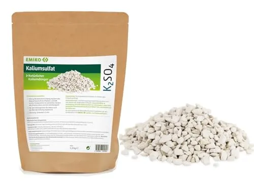 Produktbild Emiko Kaliumsulfat 1kg I Natürlicher Kaliumdünger I Fördert die Frostresistenz und die Widerstandsfähigkeit gegen Trockenheit