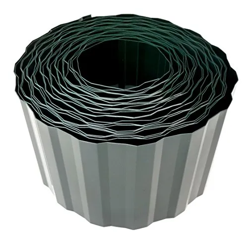 Rasenkante 9m x 15cm grün | Rasenumrandung Beetbegrenzung Mähkante Rasenbegrenzung | Flexible Raseneinfassung aus witterungsbeständiger PET-Folie | Gartenkante Beeteinfassung Made in Germany