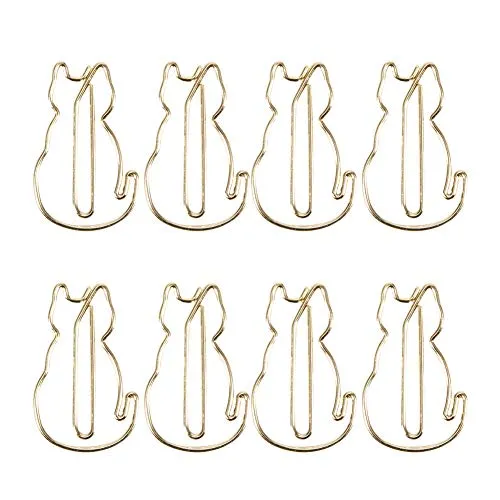 Cat Paperclip Speziell geformte Lesezeichen Clip Clip Papier Einzigartiges stilvolles Multifunktions Lesezeichen Studentenbüro
