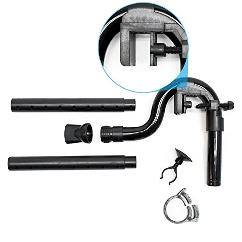 SunSun Auslass Set Ersatzteil Set für HW-403B Aquarium Außenfilter – mit Auslassbogenrohr 180° Winkel, Fixierungsklemme, Düsenrohr, Düse, Saughalter, Schlauchschelle für Aquaristik