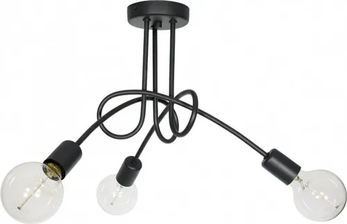 Light-Home Edison Deckenbeleuchtung Lampen Deckenlampen - Deckenlampe Industrial für Wohnzimmer Schlafzimmer und Esszimmer aus Metall - Pendelleuchte 3-Flammig - Graphit