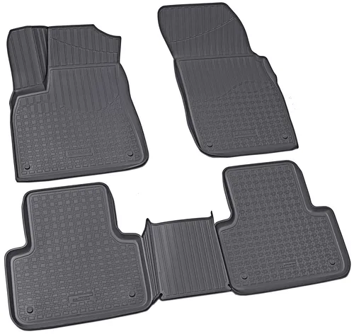 3D Gummi Fussmatten für AUDI Q7 SQ7 | Typ 4M | ab 2015 - Hochwertige, passgenaue Gummi-Fußmatten in Schwarz, abwaschbar und geruchsneutral, ideal für optimalen Schutz im Innenraum Ihres AUDI.