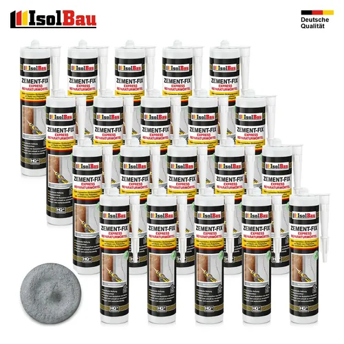 Reparaturmörtel Zement-Fix 20 x 300 ml Betongrau Fugenmörtel Express Rißacryl