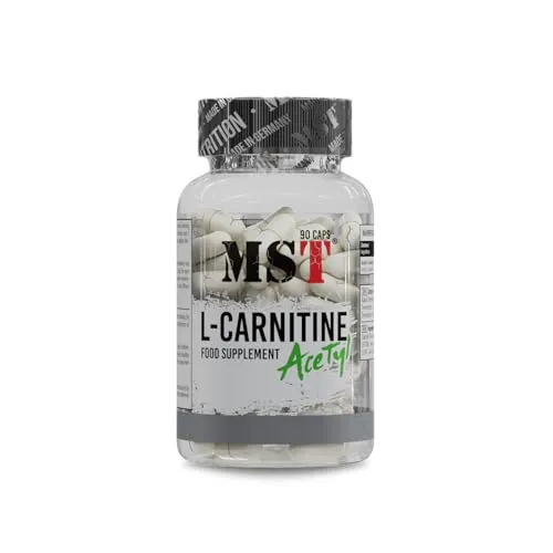MST Nutrition L-Carnitine Acetyle 90 Kapseln - Nahrungsergänzungsmittel mit Acetyl L-Carnitine in praktischen Kapseln. Ideal zur Unterstützung einer aktiven Lebensweise, einfach zu dosieren und ohne bekannte Allergene.