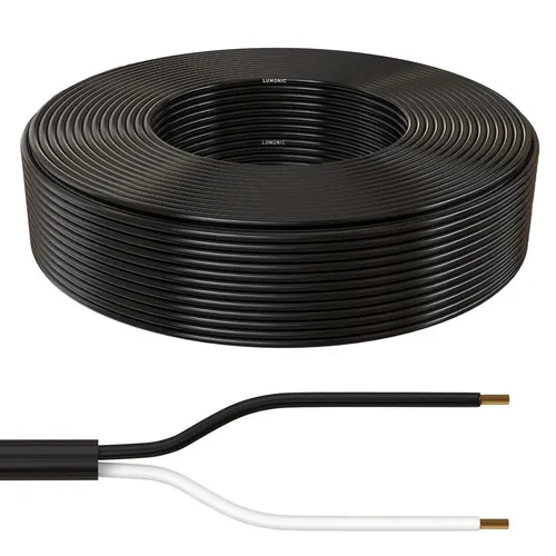 100m FLRYY Fahrzeugleitung 2x0,75mm² rund Kabel KFZ Anhängerkabel Niedervolt