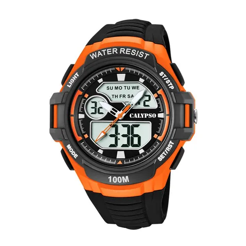Calypso Armbanduhr K5770/2 - Sportliche Herrenuhr mit Leuchtzeigern - Armbanduhren mit wasserdichtem Gehäuse bis 10 ATM, ideal für Schwimmen und Schnorcheln. Multifunktionale Digital-Analog-Anzeige mit Alarm und Stoppuhr.