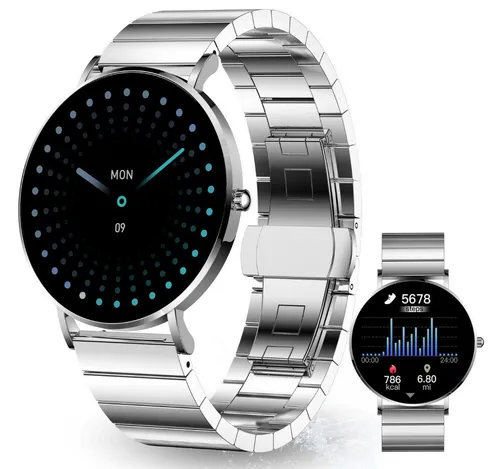 XCOAST SIONA2 UNISEX Smartwatch - Smartwatch mit 1,3 Zoll AMOLED-Display, 7 Tage Akku und IP68 wasserdicht. Ideal für Fitness-Tracking, Herzfrequenz- und Blutdruckmessung, kompatibel mit iOS und Android.