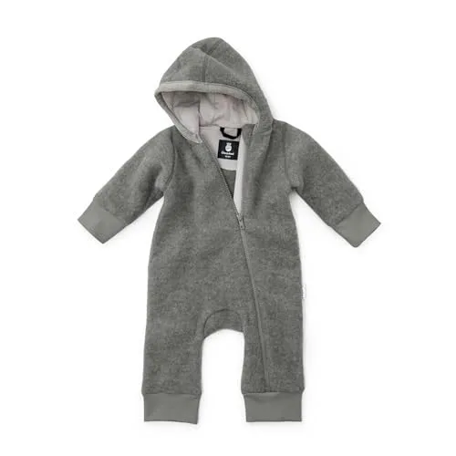 Produktbild Ehrenkind® Fleeceoverall aus 100% Bio-Merinowolle, Grau 50/56