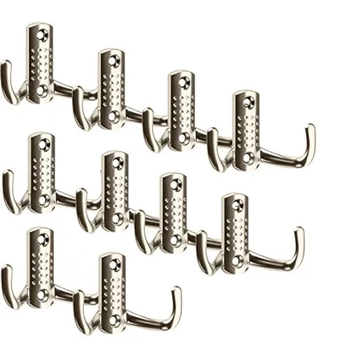 SOTECH 10 x Garderobenhaken Jasmin Kleiderhaken Mantelhaken Wandhaken Edelstahloptik (klein)