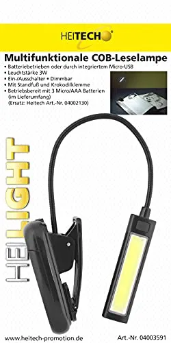 HEITECH Multifunktionale COB-Leselampe von HEITECH Promotion GmbH
