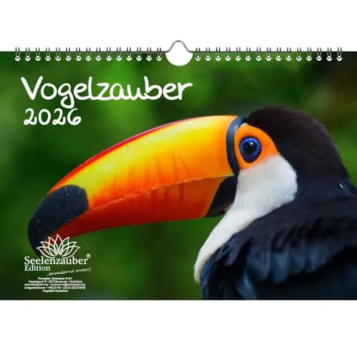 Vogelzauber DIN A4 Kalender für 2026 Vogel - Seelenzauber
