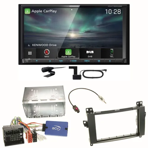 Kenwood DNX-7190DABS: Android Auto & Carplay Einbauset für Mercedes Vito W447