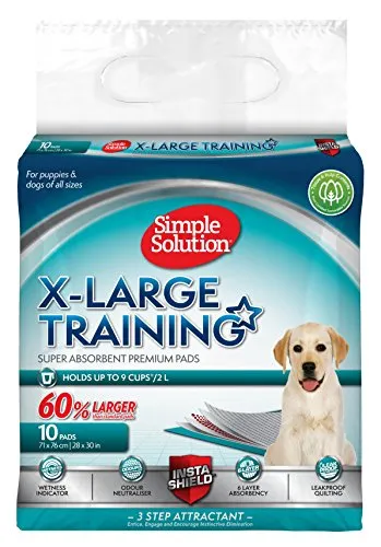 Simple Solution Extra große saugfähige Premium Hunde- und Welpenerziehungspads - 10er-Pack