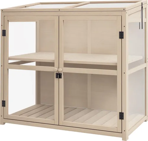 Outsunny Sonnenschirmständer aus Naturholz - 103Lx61Wx103Hcm - Robuster Sonnenschirmständer aus Naturholz, ideal für Stabilität und Stil im Garten. Perfekt für sonnige Tage im Freien und sorgt für sicheren Halt Ihrer Sonnenschirme.