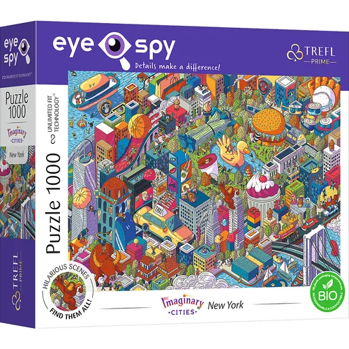 Puzzlespiel 1000 Teile New York Stadt Comic Humor USA America Uft Verknüpfbar