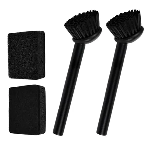 Ulluthu Topfbürstenset mit Edelstahlgriff Spülbürste Set mit Spülschwamm, Küchenbürste mit Edelstahlgriff Geschirrbürste Set, Küche Abwaschbürste Reinigungsbürste