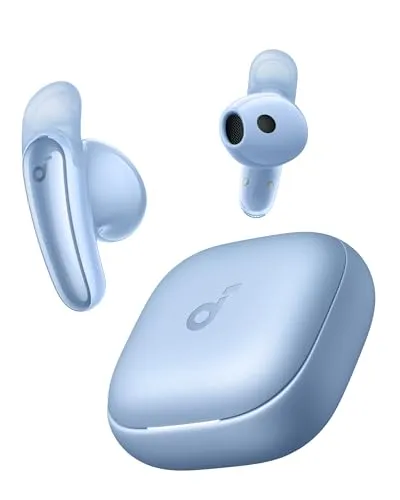 soundcore Liberty Buds by Anker, Semi-In-Ear Design, abnehmbare Ohrflügel, Adaptives Noise Cancelling in Echtzeit, Hi-Res, Kabellose Bluetooth-Earbuds, Übersetzungskopfhörer, 30h Spielzeit