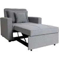 Schlafsessel MCW-L90 - Klappsessel Schlafsofa Gästebett - Sessel mit Liegefläche 197x103cm, ideal für Gäste und entspannte Momente. Inklusive Kissen und Armlehnen, perfekt für jedes Zuhause.
