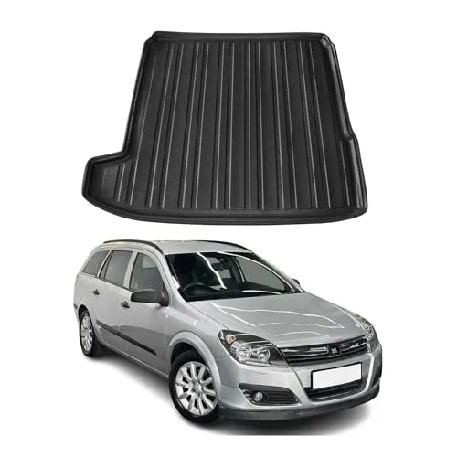OMAC Kofferraummatte für Opel Astra H Caravan (2005-2010) - Fahrzeugspezifische Kofferraummatte aus Gummi-TPE, wasserdicht und rutschfest für optimalen Schutz und einfache Reinigung.
