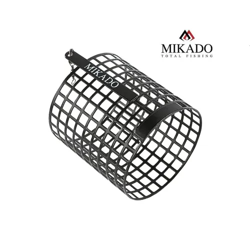 MIKADO runder schwarzer Futterkorb XL Futterbombe Ø50mm x57mm ohne Zusatzgewicht