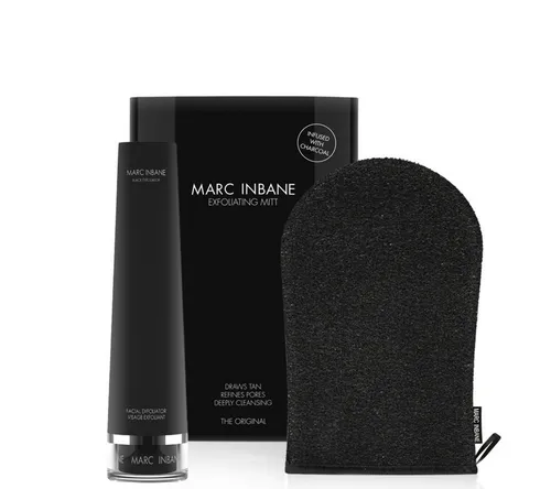 Marc Inbane Black Exfoliator Set – Peeling + Exfoliating Mitt - Hochwertiges Peeling-Set für eine gründliche Hautreinigung. Enthält einen Exfoliating Mitt für ein sanftes Peeling-Erlebnis. Ideal für die tägliche Pflege.