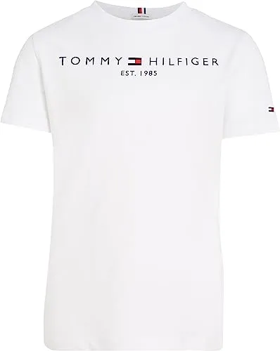 Tommy Hilfiger Unisex Kinder Essential Tee S/S Ks0ks00210 Kurzarm T-Shirt - T-Shirts für Herren, aus 100% Bio-Baumwolle, angenehm zu tragen und ideal für jeden Anlass mit lässigem Design und Tommy Hilfiger Branding.