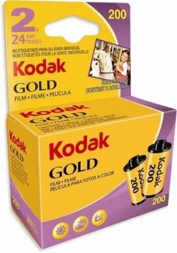 Kodak Gold 200 Kleinbildfilm - Farbnegativfilm 135 (35 mm) mit ISO 200, 24 Belichtungen für brillante Farben und hohe Bildqualität