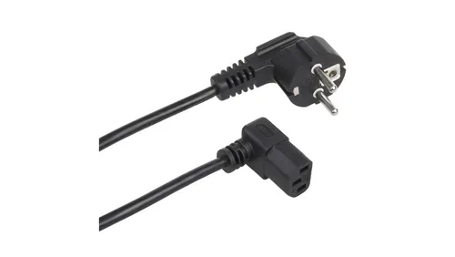 Kabel zasilający Maclean, kątowy, 3 pin, wtyk EU, 3m, MCTV-854