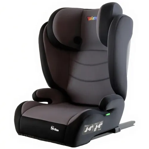 YALION Sitzerhöhung Auto Kinder, Kindersitzerhöhung 100-150cm,Kindersitz einstellbare Kopfstütze,Ab ca.Kinderautositz 3-10 Jahre,ECE R129- Grau