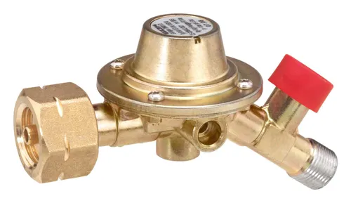 GOK MD-Regler Kombi G3/8L 4 bar 12 kg - 0159300 - Gasanschlussregler für sichere und zuverlässige Gasversorgung, ideal für Camping und mobile Anwendungen.