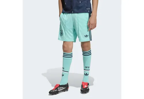 adidas DFB DEUTSCHLAND AWAY Fußballshorts Kinder Größe 164 - Replika-Fußballshorts für Kinder im Auswärtsdesign der deutschen Nationalmannschaft; atmungsaktiv und schnelltrocknend für optimalen Tragekomfort auf dem Platz.